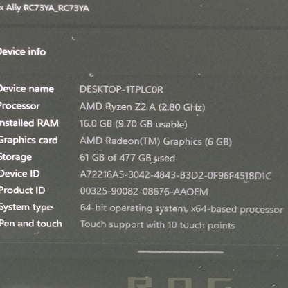 Asus ROG XBOX Ally 7" AMD Ryzen Z2 A 16GB RAM 512GB White RC73YA-XB
