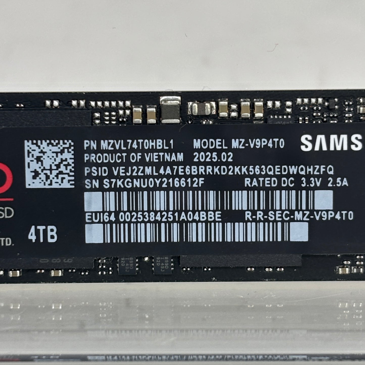 Samsung 2280mm V-Nand 990 Pro 4TB M.2 NVMe Gen 4.0 x 4 SSD MZ-V9P4T0