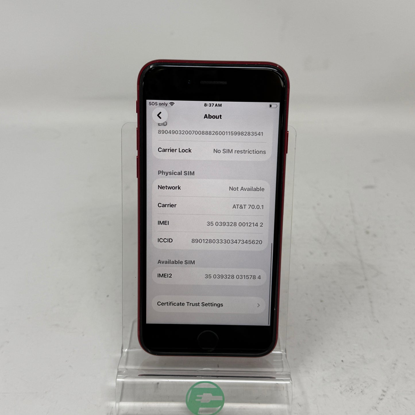Factory Unlocked Apple iPhone SE 3rd Gen 64GB Product Red MMX73LL/A