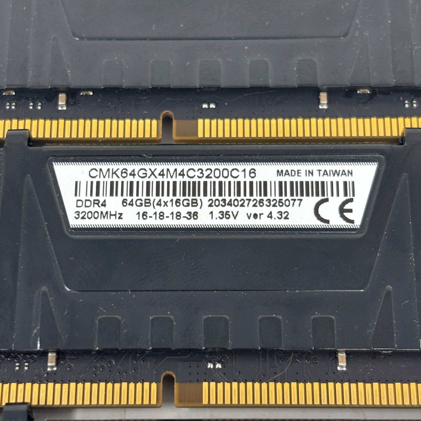 Corsair Vengeance LPX 64GB (4x16GB) RAM DDR4 3200MHz CMK64GX4M4C3200C16