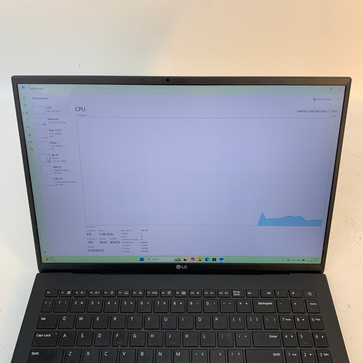 LG Gram 16Z90S-H.ADB9U1 Core Ultra 7 155H 3.8GHz 32GB RAM 2TB SSD