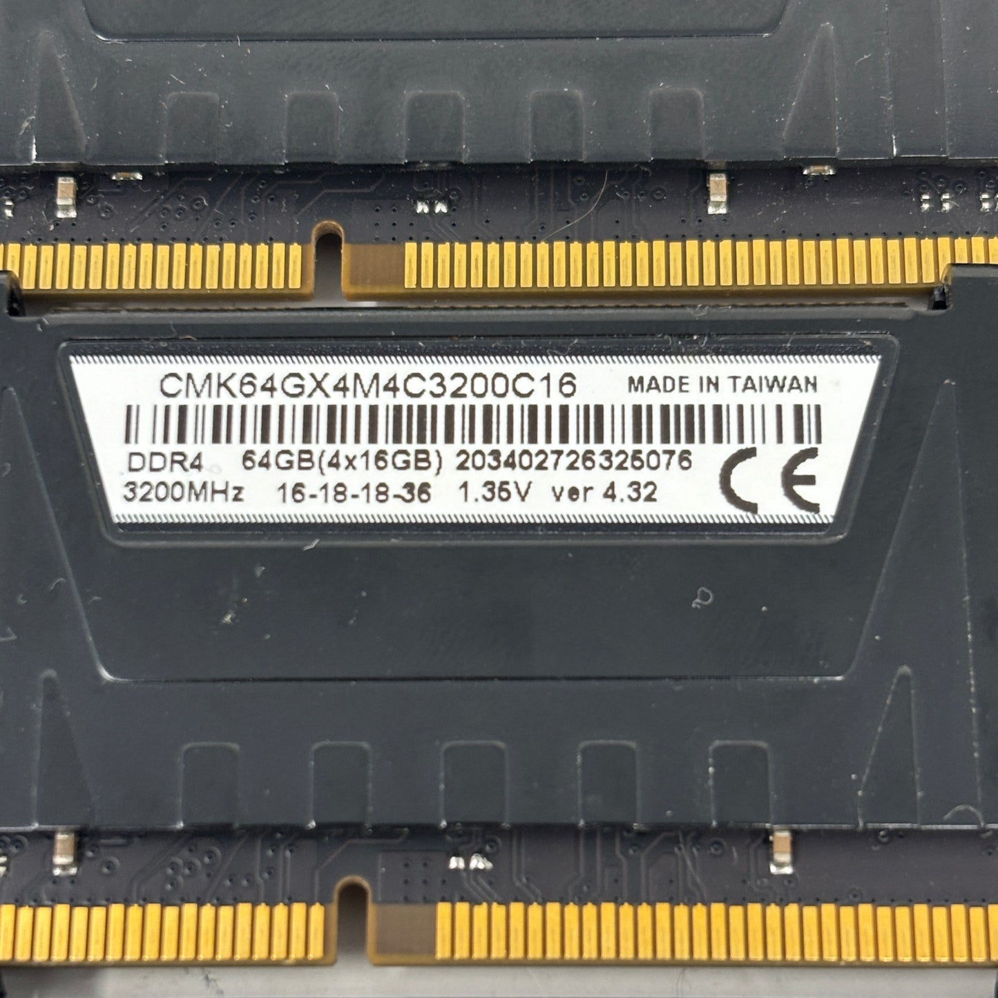 Corsair Vengeance LPX 64GB (4x16GB) RAM DDR4 3200MHz CMK64GX4M4C3200C16