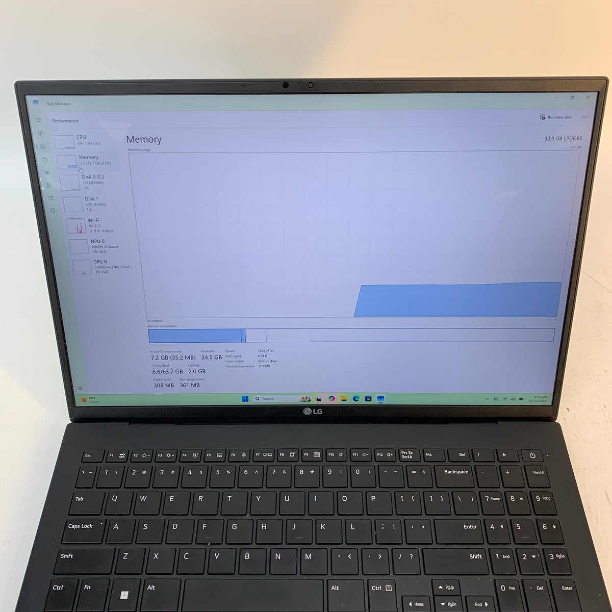 LG Gram 16Z90S-H.ADB9U1 Core Ultra 7 155H 3.8GHz 32GB RAM 2TB SSD