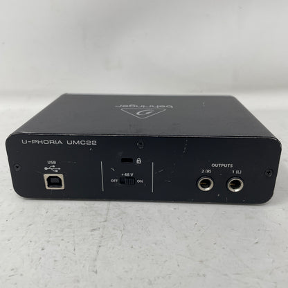 Behringer U-Phoria UMC22 2-Channel USB Audio Interface