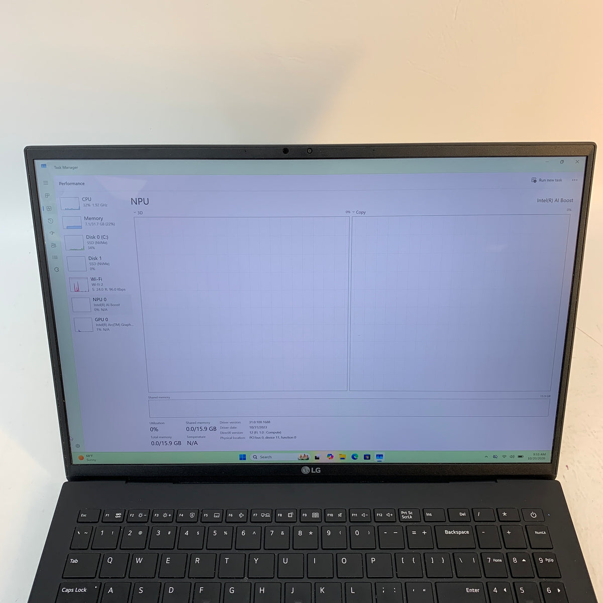 LG Gram 16Z90S-H.ADB9U1 Core Ultra 7 155H 3.8GHz 32GB RAM 2TB SSD