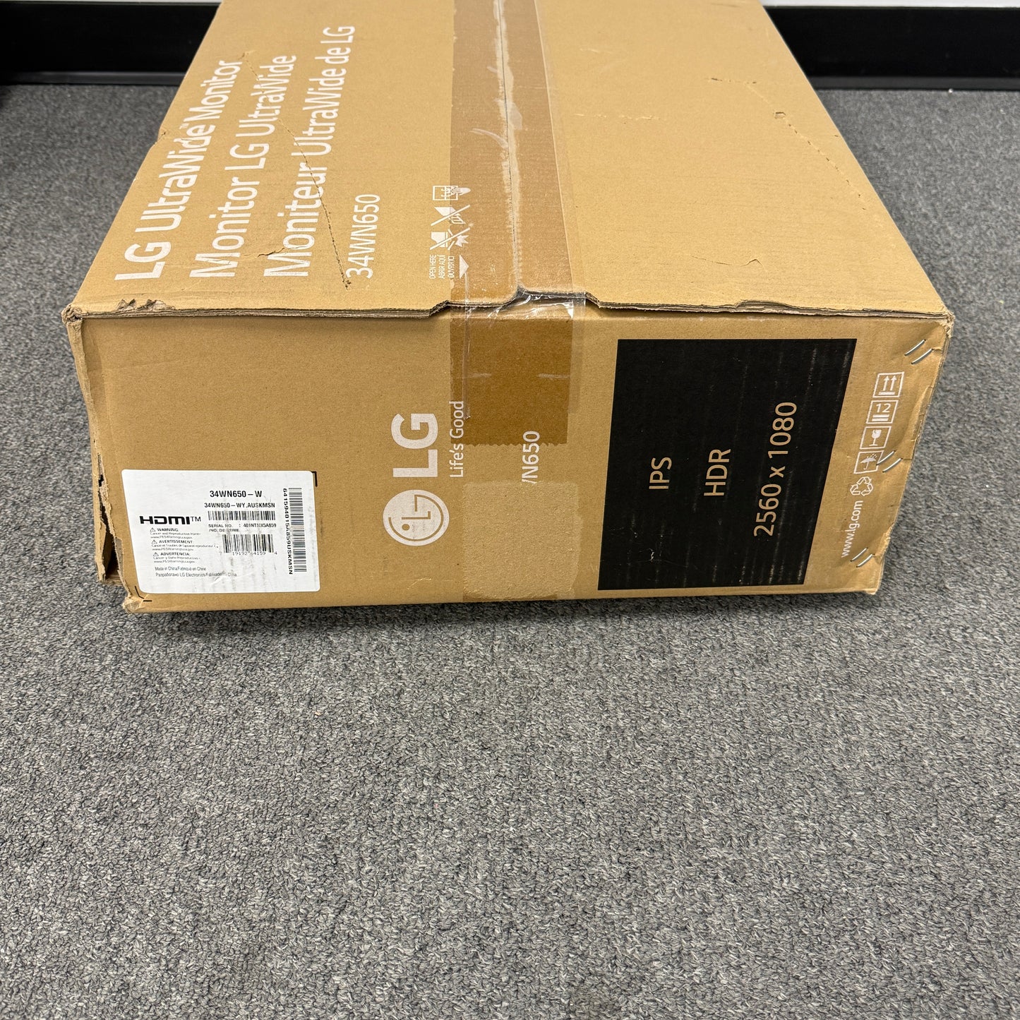 LG 34" 34WN650-W LED-Backlit LCD IPS UltraWide Monitor