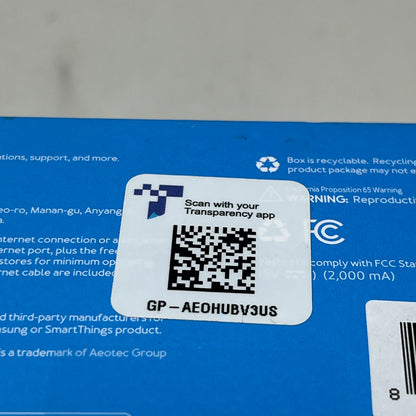 New Aeotec Smart Home Hub, SmartThings Hub, Z-Wave Zigbee Gateway IM6001-V3P01