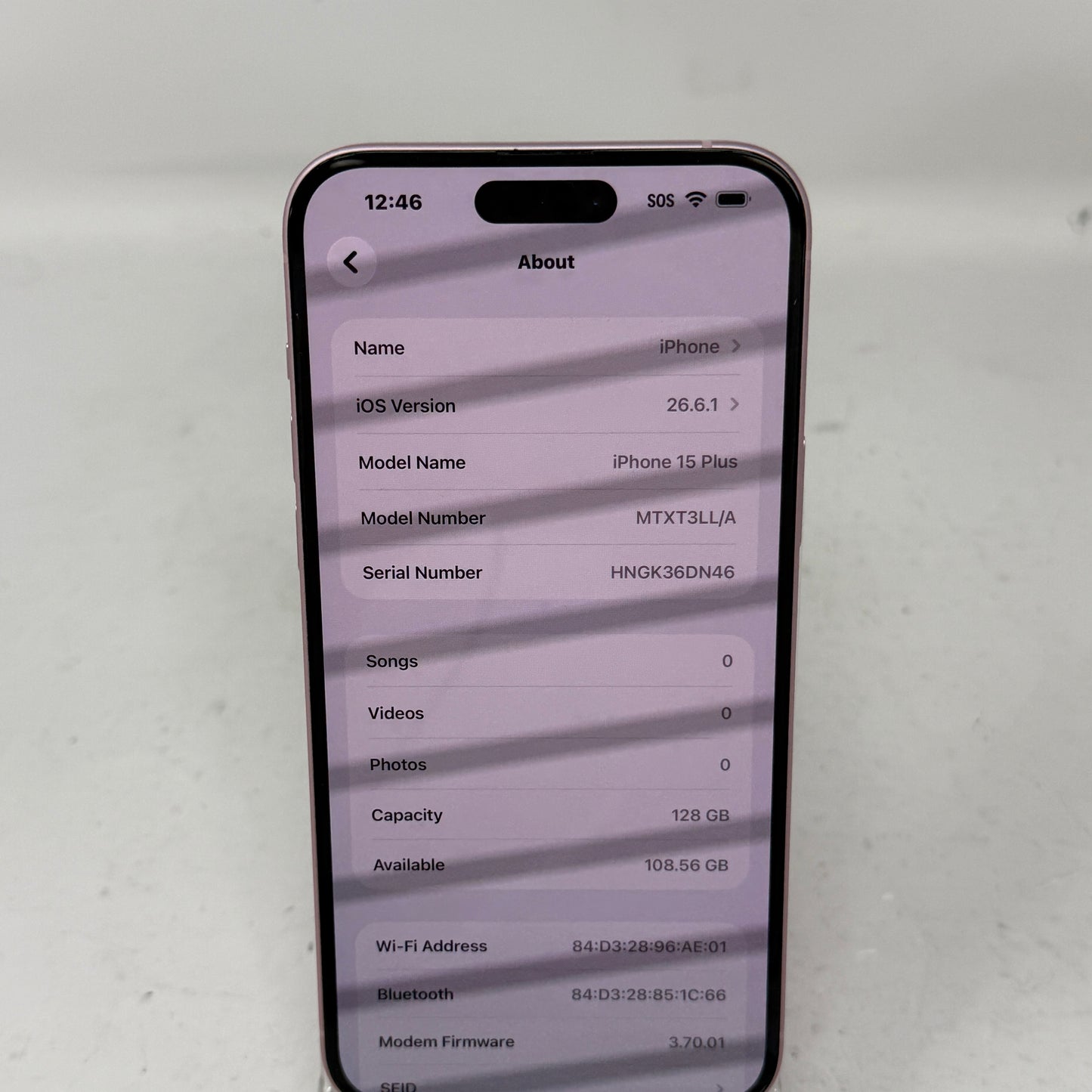 Factory Unlocked Apple iPhone 15 Plus 128GB Pink MTXT3LL/A