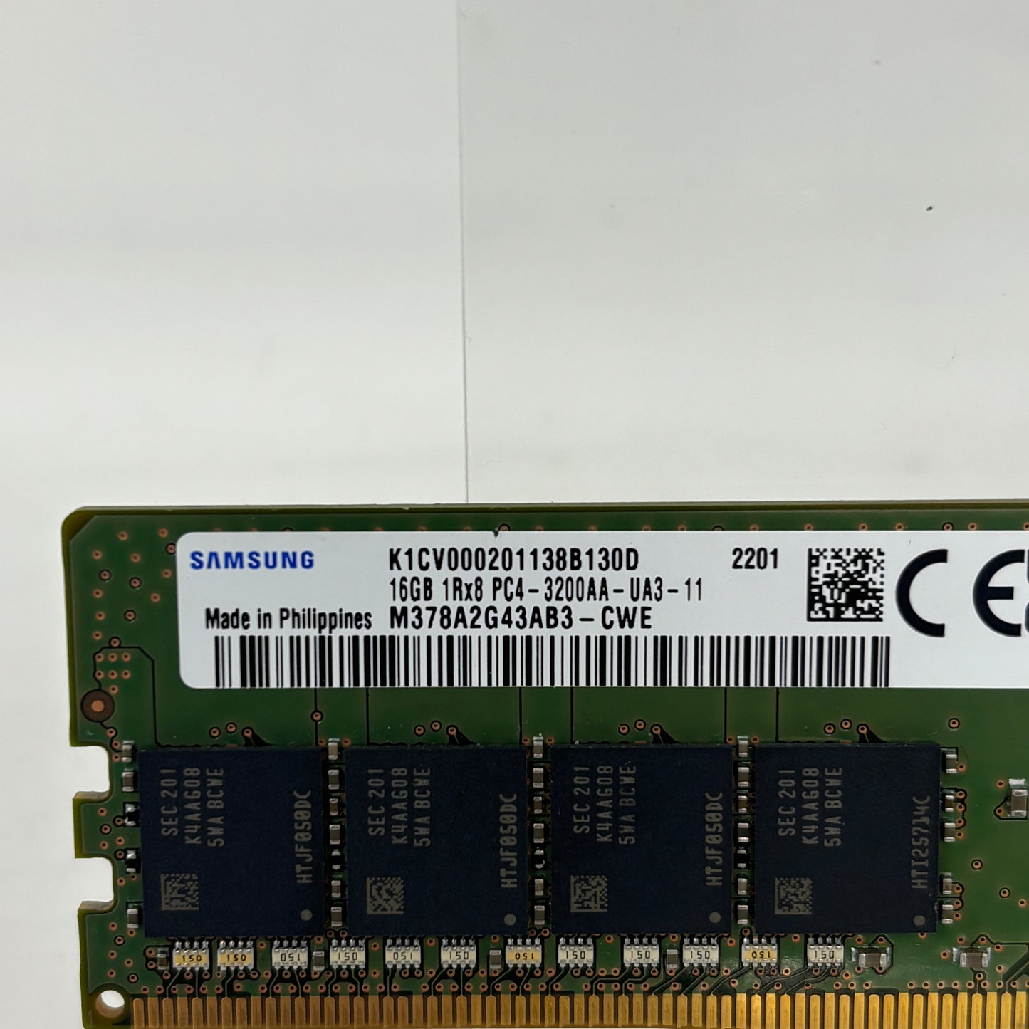 Samsung PC4-3200AA-UA3 16GB (1x16GB) RAM DDR4 3200MHz M378A2G43AB3-CWE