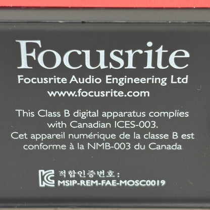 Focusrite Scarlett Solo 2nd Gen  USB Audio Interface NMB-003