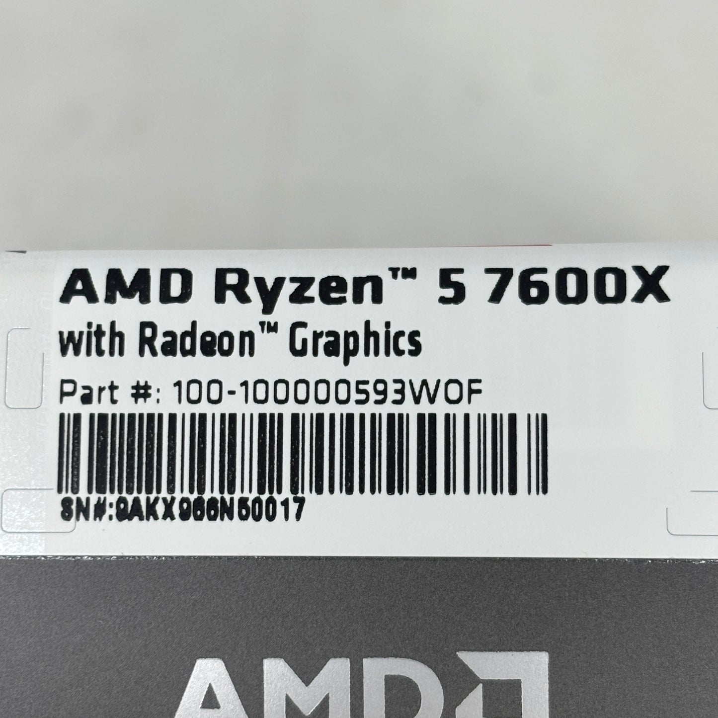 New AMD Ryzen 5 7600X 4.70GHz 6 Core 100-100000593 12 Thread AM5