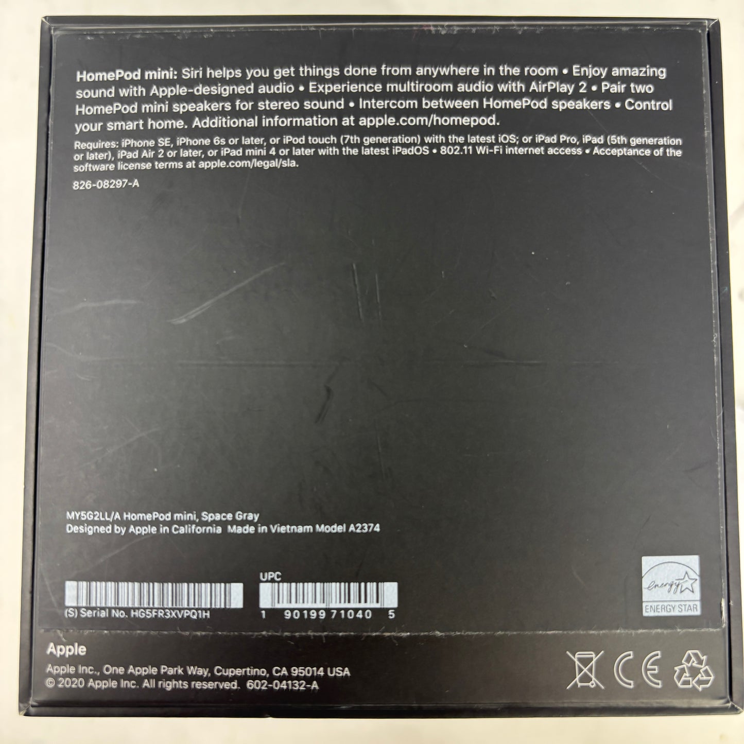 Apple HomePod Mini Black MY5G2LL/A Smart Speaker
