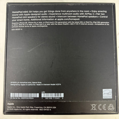 Apple HomePod Mini Black MY5G2LL/A Smart Speaker