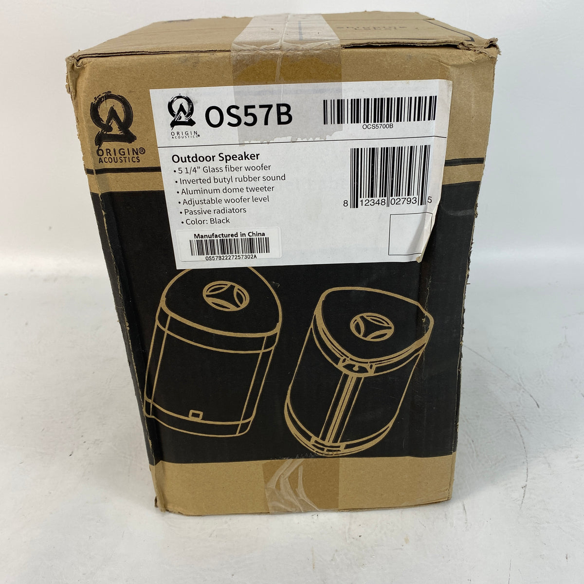 New Origin Acoustics OS57B Outdoor Speaker Black 