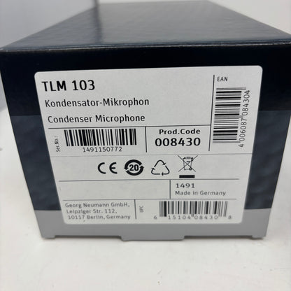 Neumann TLM 103 20Hz - 20kHz Condenser Microphone Nickel 008430