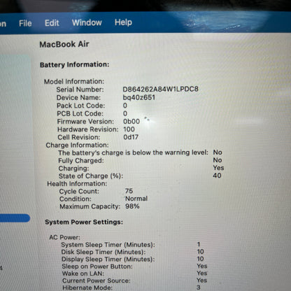 2024 Apple MacBook Air 15" M3 10C GPU 4.0GHz 8GB RAM 256GB SSD MRYU3LL/A