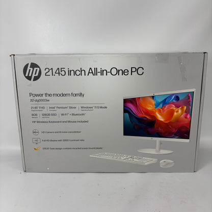 New HP 22-DG0003W AIO 21.45" Intel Pentium J5040  2.00GHz 8GB RAM 128GB SSD