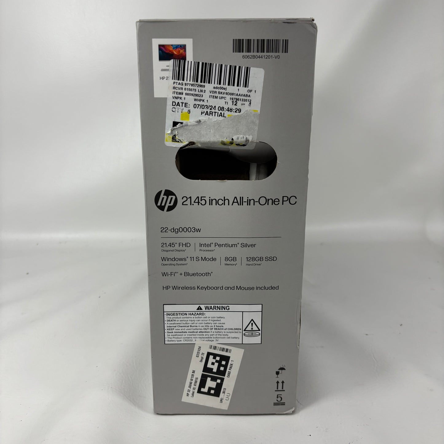New HP 22-DG0003W AIO 21.45" Intel Pentium J5040  2.00GHz 8GB RAM 128GB SSD
