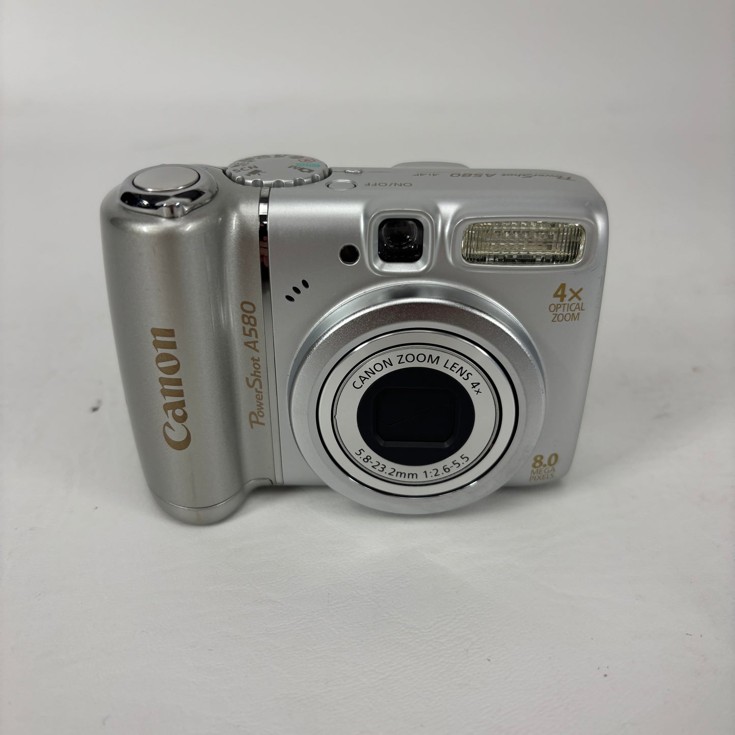 Canon PoweShot A580 AiAF 8.0MP Compact Digital Camera Silver