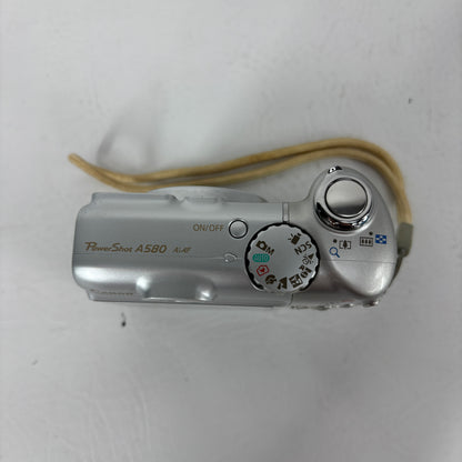 Canon PoweShot A580 AiAF 8.0MP Compact Digital Camera Silver