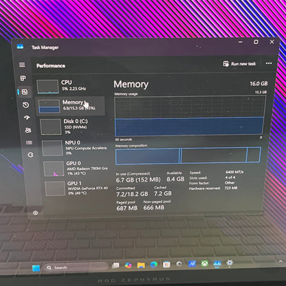 Asus ROG Zephyrus G14 GA403UV 14" Ryzen 9 8945HS 4.0GHz 16GB RAM 1TB SSD 