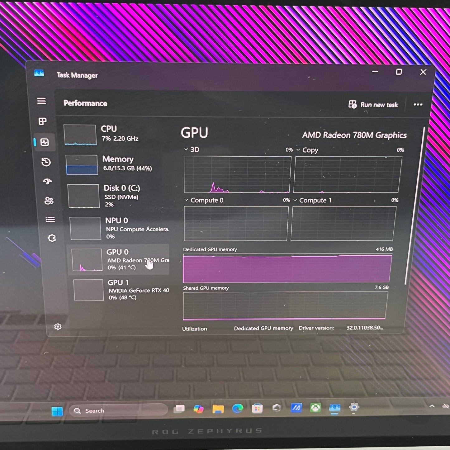 Asus ROG Zephyrus G14 GA403UV 14" Ryzen 9 8945HS 4.0GHz 16GB RAM 1TB SSD 