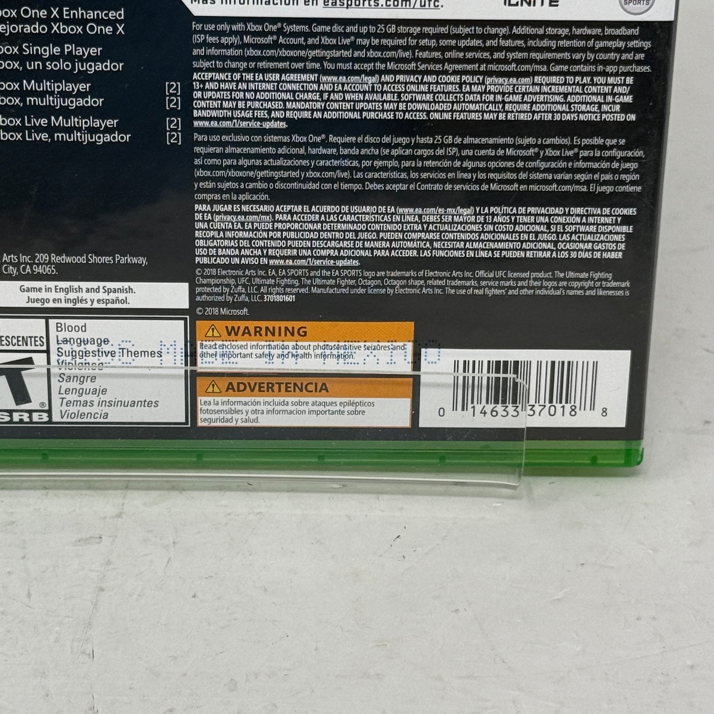 Lot of 2 Microsoft Xbox One Games UFC 3 & UFC 2
