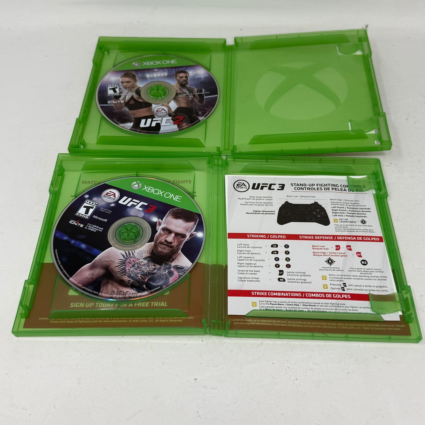 Lot of 2 Microsoft Xbox One Games UFC 3 & UFC 2