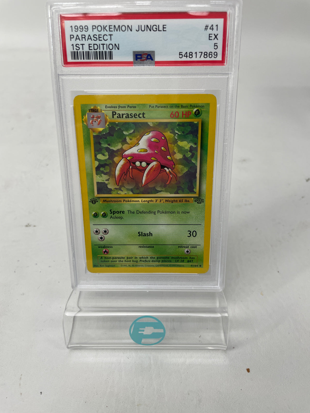 Pokémon TCG Jungle Parasect 41/64 Non-Holo English PSA 5 EX