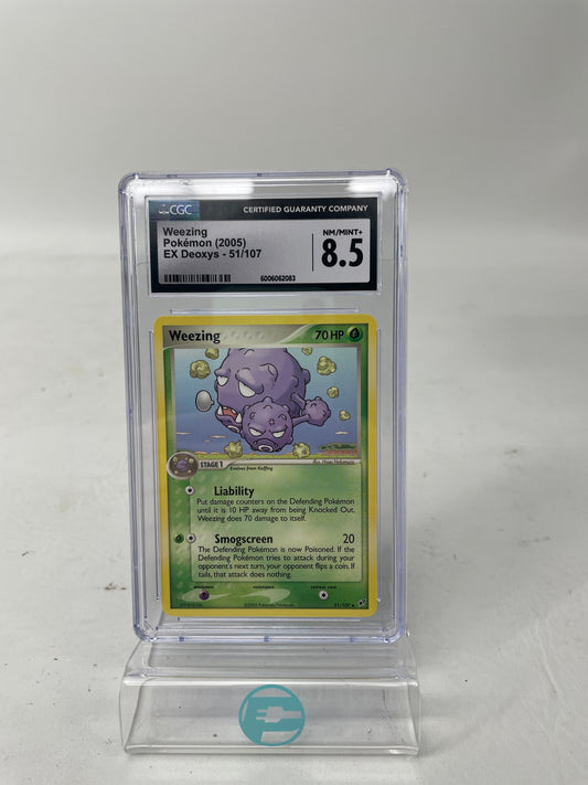 Pokémon TCG EX Deoxys Weezing 51/107 Reverse Holofoil English 8.5 NM/MINT+