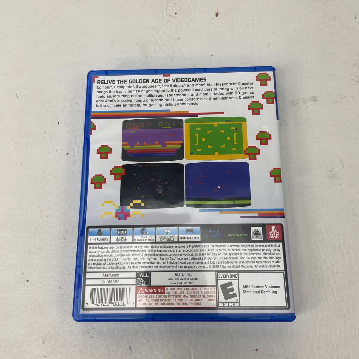 Atari Flashback Classics Vol 1 (Sony PlayStation 4 PS4, 2016)