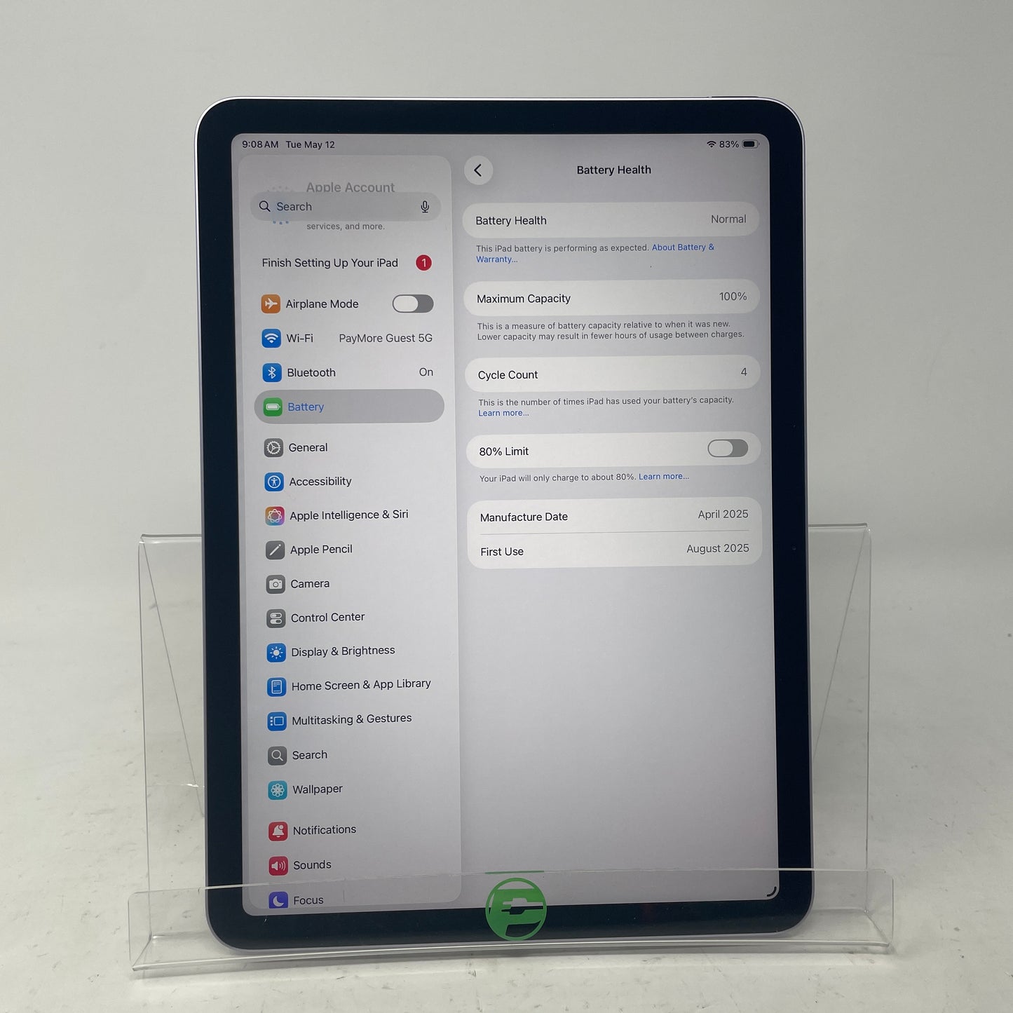 WiFi Only Apple iPad Air 11" M3 256GB Purple MCA64LL/A