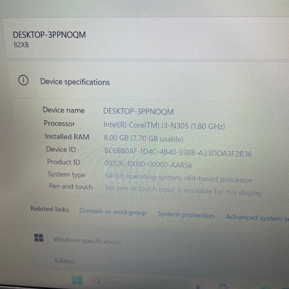 Lenovo IdeaPad Slim 3 15IAN8 15.6" i3-N305 1.8GHz 8GB RAM 128GB SSD