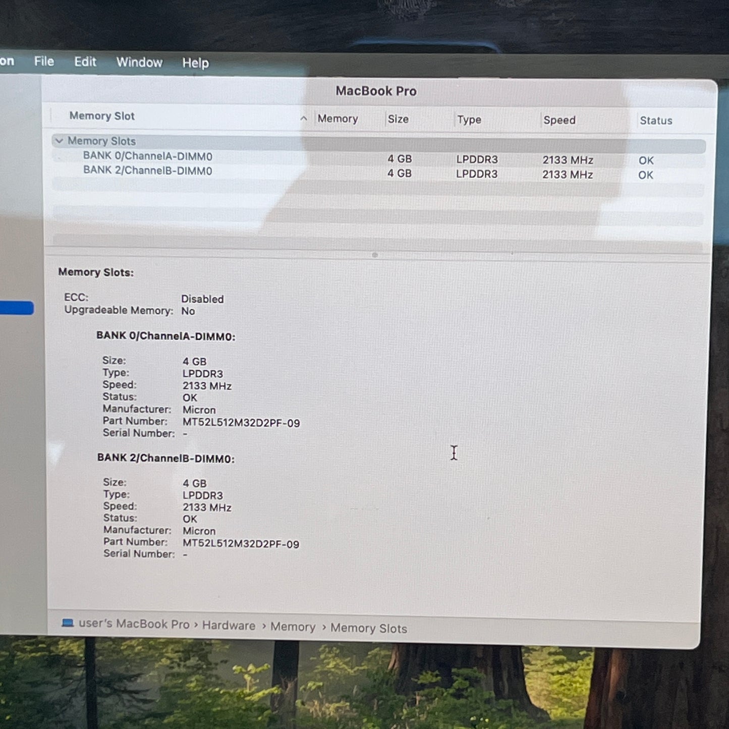 2018 Apple MacBook Pro 13.3" i5 2.3GHz 8GB RAM 250GB SSD Silver A1989