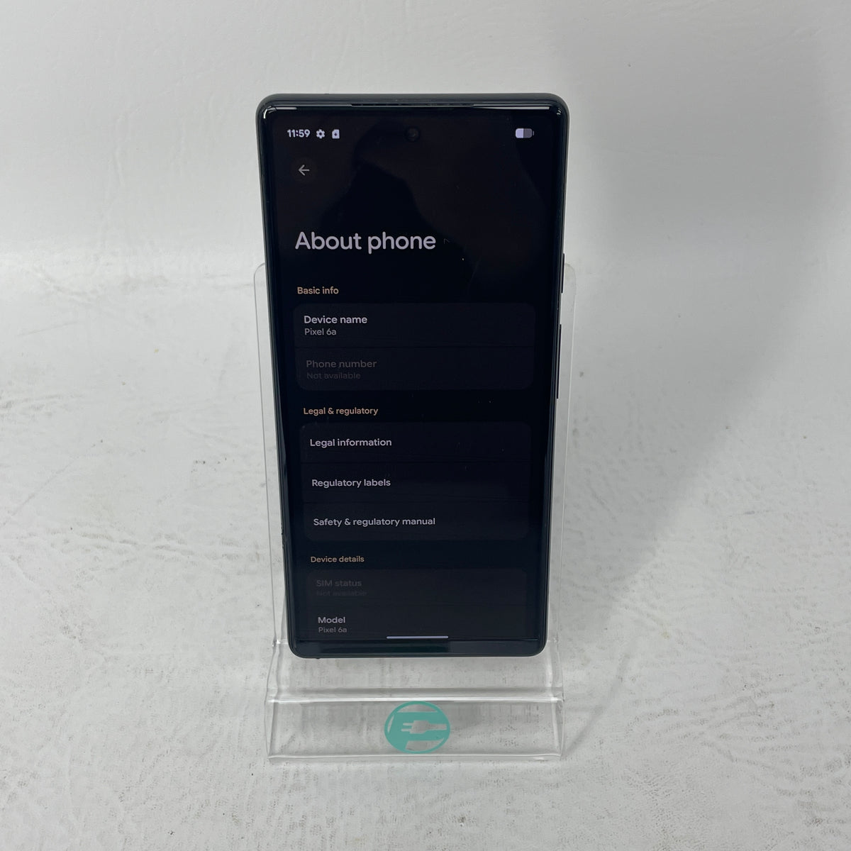 Google Pixel 6a 128GB Charcoal Verizon Smartphone 6.1" Display 5G