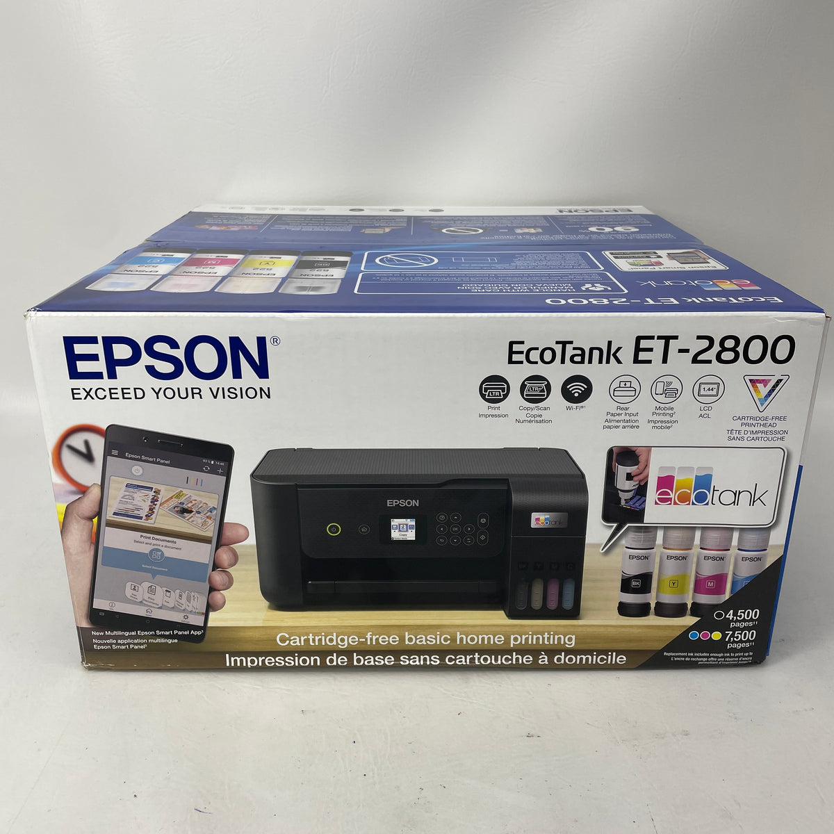 Epson EcoTank ET-2800 All-in-One Inkjet Printer Black Wireless Wi-Fi USB