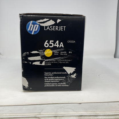 New HP LaserJet 654A Yellow Toner Cartridge CF332A