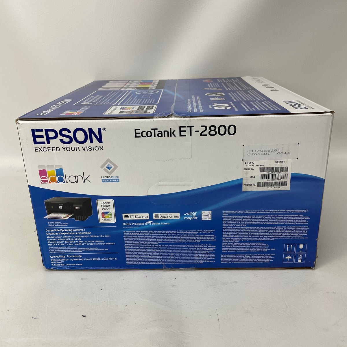 Epson EcoTank ET-2800 All-in-One Inkjet Printer Black Wireless Wi-Fi USB