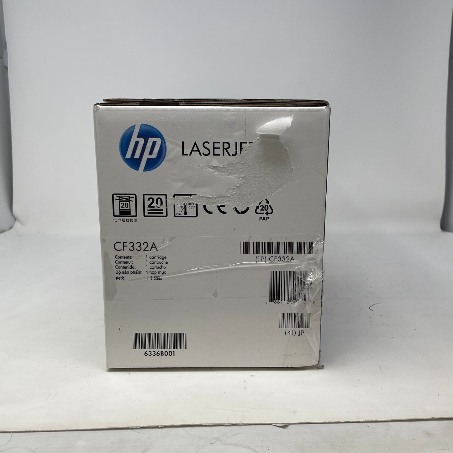 New HP LaserJet 654A Yellow Toner Cartridge CF332A