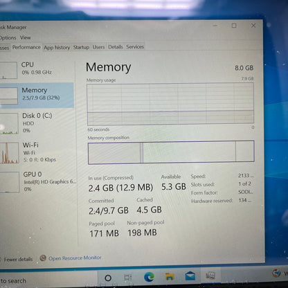 Dell Inspiron 98M8E83 15.6" i7-7500U 2.7GHz 8GB RAM 1TB HDD