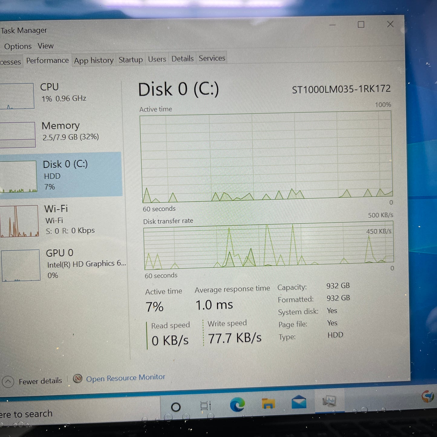 Dell Inspiron 98M8E83 15.6" i7-7500U 2.7GHz 8GB RAM 1TB HDD
