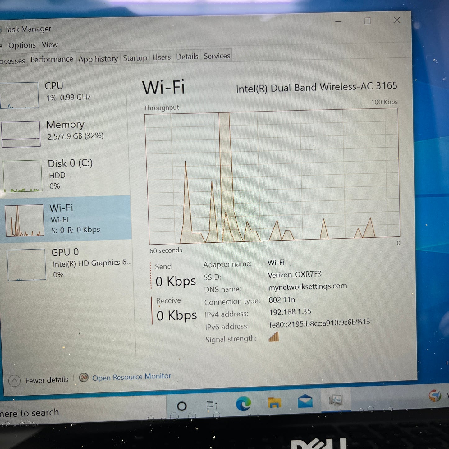 Dell Inspiron 98M8E83 15.6" i7-7500U 2.7GHz 8GB RAM 1TB HDD