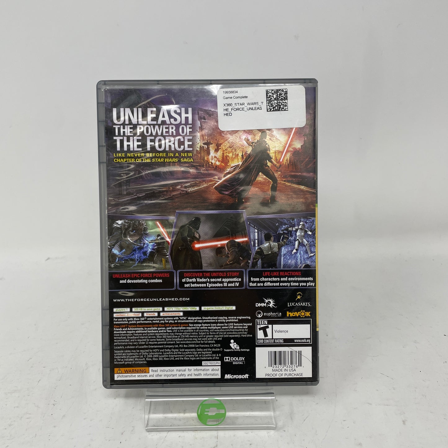 Star Wars The Force Unleashed (Microsoft Xbox 360, 2008)