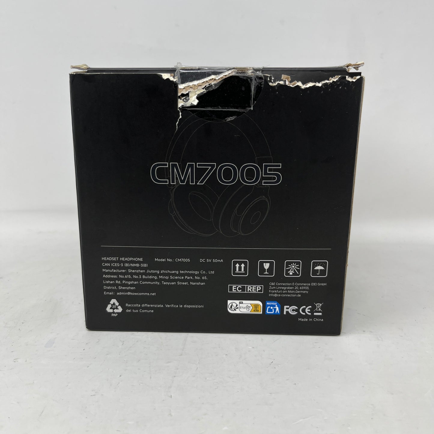 Shenzhen Jiutong Zhichuang CM7005 HiFi Wired Over-Ear Headphone Black