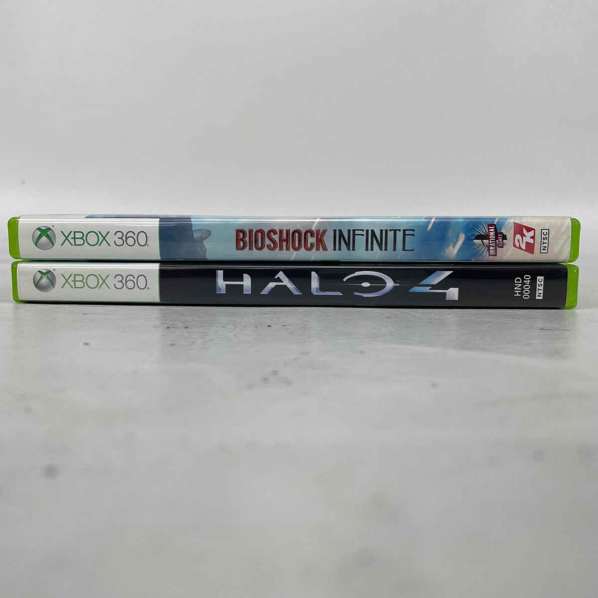 Lot of 2 Microsoft Xbox 360 Games Halo 4 Disc 1 & 2 & BioShock Infinite