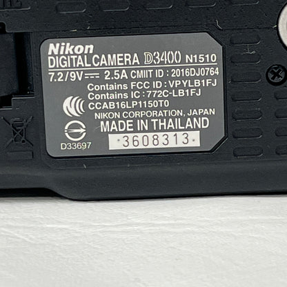 Nikon D3400 24.2MP Digital SLR DSLR Camera Body