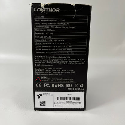 Lokithor J400O 2000A 12V Portable Lthium Jump Starter