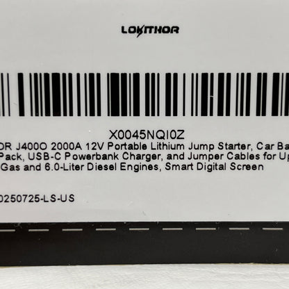 Lokithor J400O 2000A 12V Portable Lthium Jump Starter
