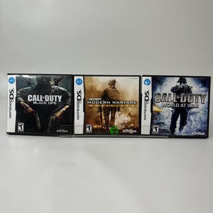 Lot of 3 Nintendo DS Games Call of Duty Black Ops World at War Modern Warfare 