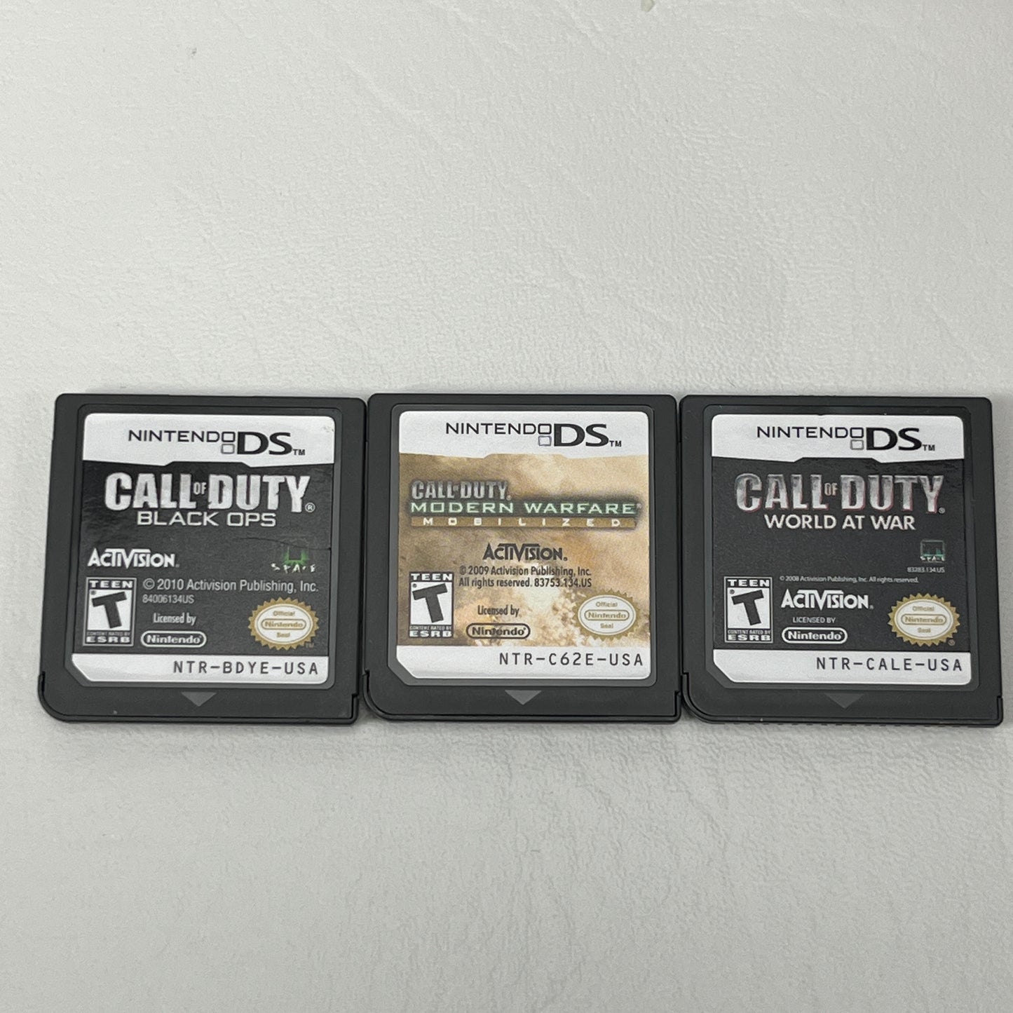 Lot of 3 Nintendo DS Games Call of Duty Black Ops World at War Modern Warfare 